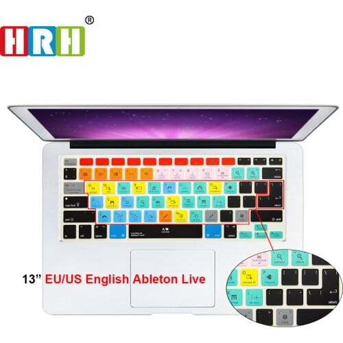 HRH Fashion Ableton Live Shortcut Hotkey Silicone Keyboard Cover Skin Protector For Mabook Air Pro Retina 13" 15" 17" Both EU/US