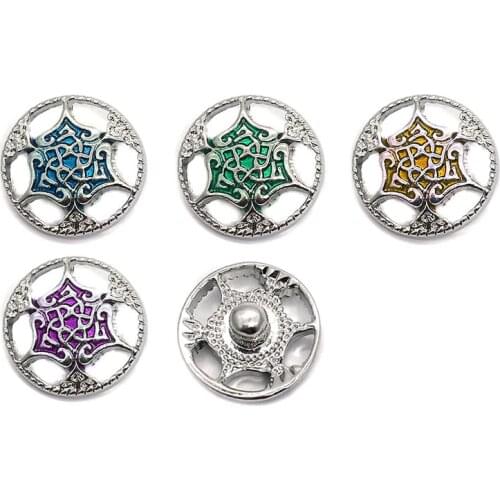 Wholesale w211 3D 18mm 20mm rhinestone metal snap button for Bracelet Necklace Interchangeable Jewelry Women accessorie