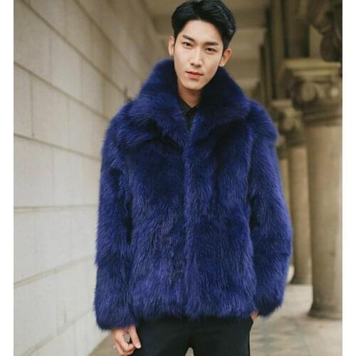 Autumn faux mink leather jacket mens lapel clothes winter thicken warm fur leather coat men jackets jaqueta de couro fashion