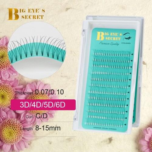 Big eyes secret Russian Volume Lashes 3D4D5D6D Eyelashes makeup Lash Extension Pre Made Volume Fans Eyelash Extension