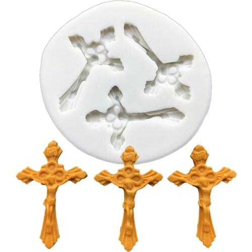 Silicone Mold Cross Sugarcraft Cupcake Chocolate Baking Mold Fondant Cake Decorating Tools