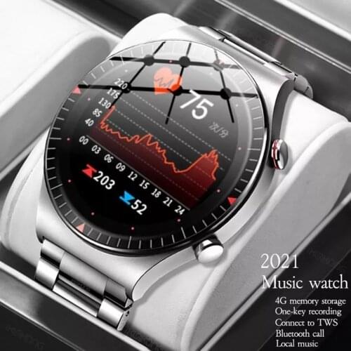 2021 Bluetooth Call Smart Watch Men 4G Memory Card Music Player Smartwatch For Android ios Phone Recording Sport Fitness Tracker