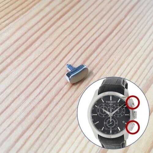Steel button pusher for Tis sot T-Classic T035.617 automatic watch