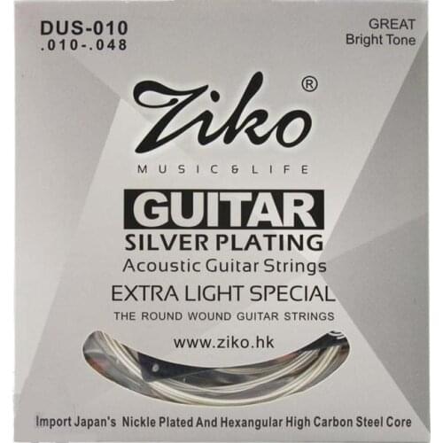 ZIKO 010-048 Acoustic guitar strings silver plating guitar parts musical instruments Accessories