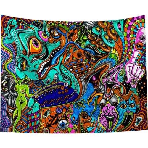 Background Cloth Psychedelic Arabesque Wall Hanging Tapestry Mysterious Hippie Background Bedroom Living Room