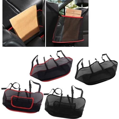 Universal Car Stretchable Net Pocket Handbag Holder Organizer Between Seat Storage Mesh Bag