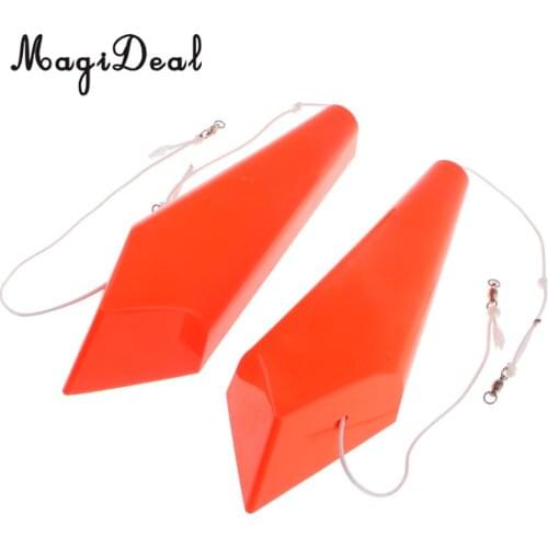 MagiDeal 1 Pair Splashing Float Left & Right Boat Fishing Trolling Accessory Side Planer Diveboard Fishing Tool -Plastic