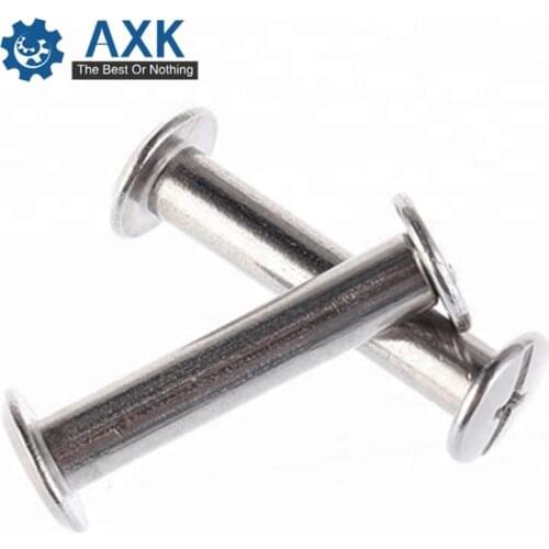 25Pcs Book Screws M5*6/8/10/12-30mm A2 Stainless Steel Chicago Screw Account Picture Book Butt Screws Snap Rivets Blinding Nails