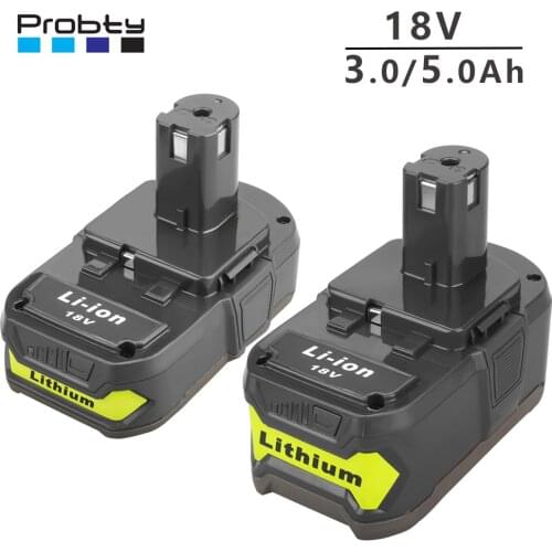 3.0Ah/5.0Ah 18V Li-ion Battery for Ryobi ONE+ RB18L40 RB18L50 RB18L60 P108 P107 P122 P104 P105 P102 P103 Power Tools