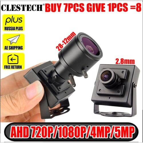 5MP AHD Mini CCTV Camera Super Small HD 4MP 2MP 1080P SONY-IMX326 Metal little Cam HD FULL Digital Micro Security with bracket