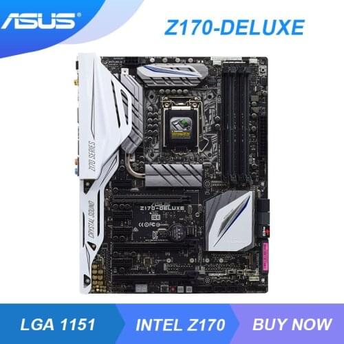 Z170-DELUXE For ASUS Intel Z170 LGA1151 mining motherbaord ddr4 64G i7 i5 i3 CPU Used Gaming PC Motherbaord 3×PCI-E X16 3.0 Slot