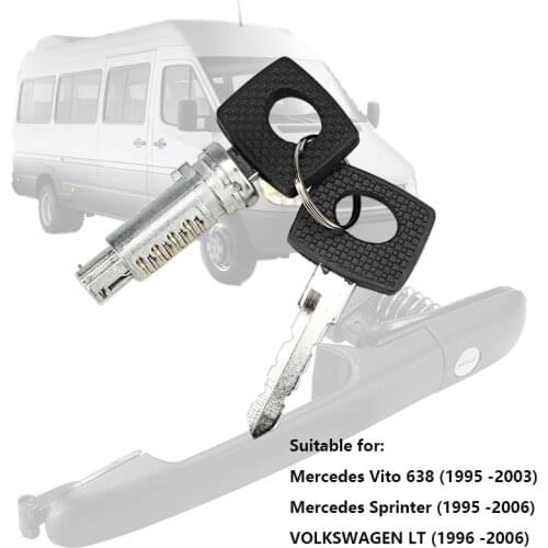 CAR DOOR LOCK BARRELS WITH 1 Lock Cylinders 2 Keys FOR MERCEDES BENZ VITO W638 Mercedes Sprinter VOLKSWAGEN LT 6707600205