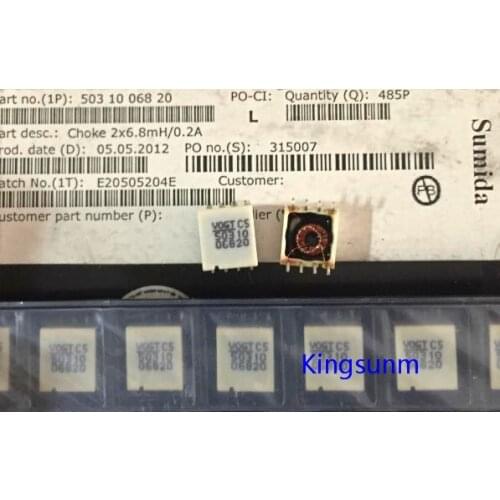 Free shipping 10pcs SMD common mode coil inductors for 5031006820 2X6.8MH 2X6.8mH 0.2A German VOGT plant