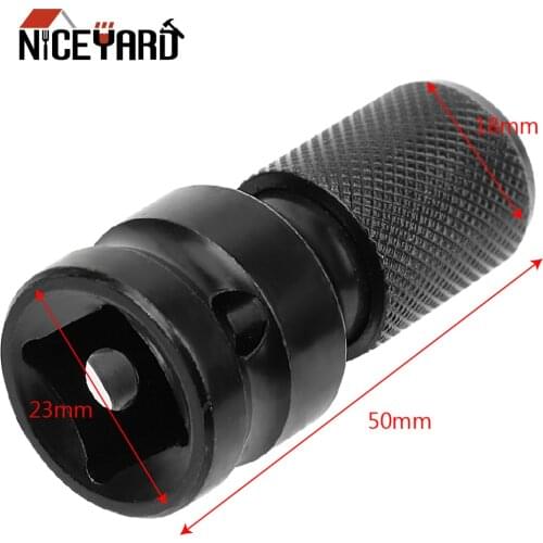 NICEYARD 6.35mm/12.7mm Quick Release Chuck 1/2" Drive To 1/4" Bit Socket Adapter Hex Shank Converter Wrench Step Drill Convertor