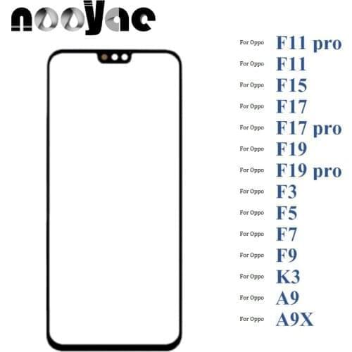 Black Digitizer LCD Sensor Glass Panel For Oppo F11 F17 F19 Pro K3 F11 A9 A9X F11pro Touch Screen Glass lens