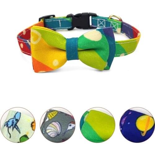 Pet Puppies Animals Accessories Dogs Free Personalized Dog Name Tags Ocean Rainbow Pattern American Bully Dog Collars Neck Belt