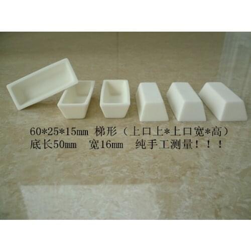 60x25x15mm 99.5%Al2O3 High Purity and Thermal Square Corundum Melting Pot /Alumina Ceramic Boat