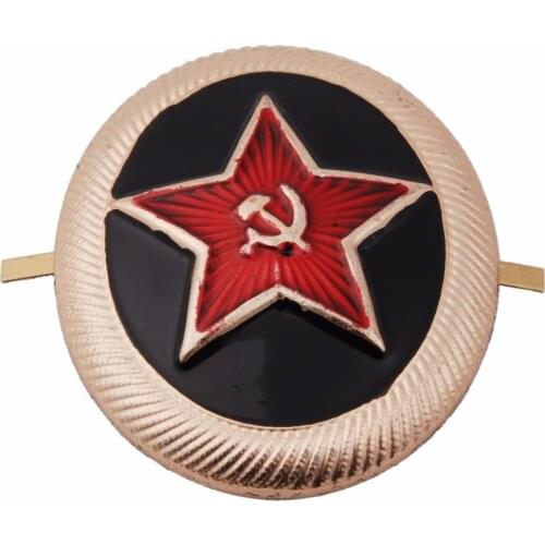 RUSSIAN SOVIET NAVY USSR MARINES MILITARY METAL HAT BADGE