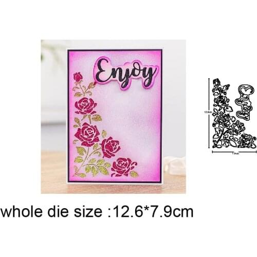 Metal dies Flower Corner Enjoy Cutting Dies Stencils dies for DIY Scrapbooking Album Paper Card Making Decoration Embossing dies