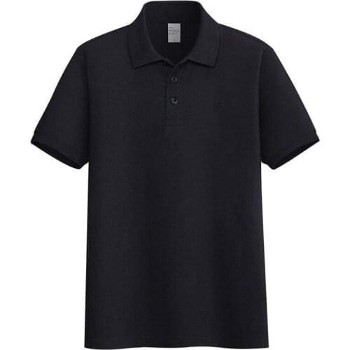 2021 summer casual polo shirt men cotton short sleeve turn down collar slim fit