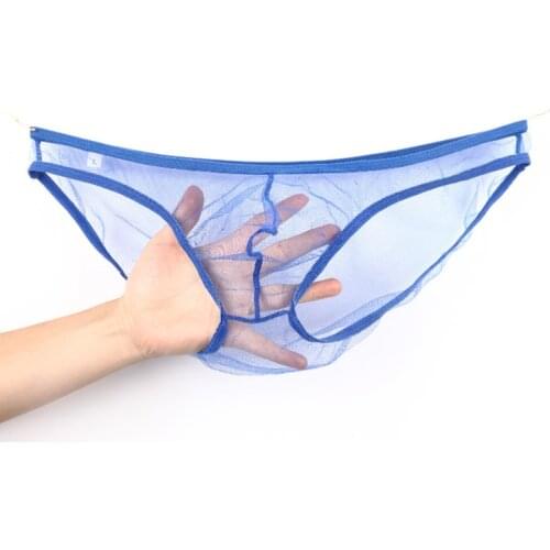 Gay Briefs Sexy Mens Underwear Mesh Transparent Fishnet Slip Hombre Panties Sissy Tanga Cueca Calzoncillos Ropa Interior Thongs