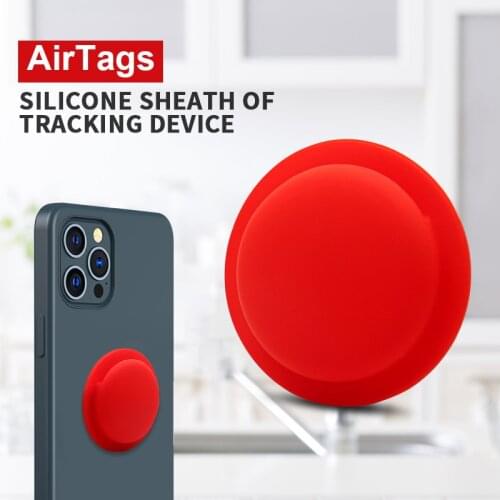 Soft Cover Protector For Apple Airtags Accessories Airtags Tracker Silicone Case Anti-lost Protective Sleeve Back Adhesive Mount