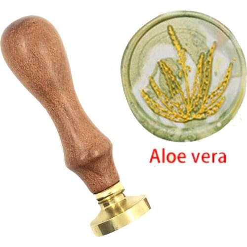 Natural Tree Plant wax seal copper brass stamp wood handle,DIY Scrapbooking Hydrangea copper head,Vintage spoon high quality017