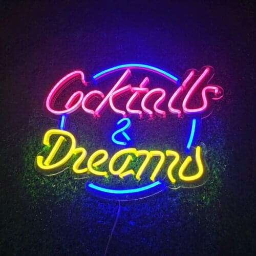 Custom Neon sign bar Cocktails LED sign Flex Beer cafe Logo Pub Store Club neon light