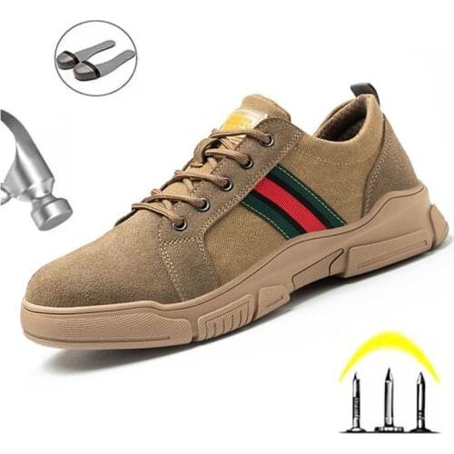 Indestructible Shoes Men Safety Work Shoes with Steel Toe Cap Puncture-Proof Boots Lightweight Breathable Sneakers Dropshipping