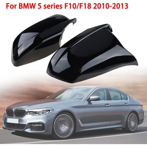 New Car Side Mirror Cover For BMW F10 F11 F18 Pre-lci 11-2013 Glossy Black Car Rearview Mirror Cover Left Right Car Accessories