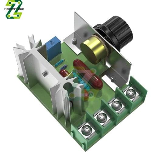 AC 220V 2000W SCR Speed Controller Adjustable Motor Voltage Regulator Dimmers Motor Speed Controller Module With Potentiometer
