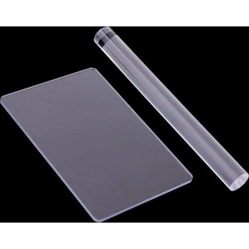 2Pcs/set Acrylic Rolling Pin Rod Bar Stick Roller Brayer Polymer Clay Sculpting Pottery Tools DIY Modelling Clay Extruder Tools