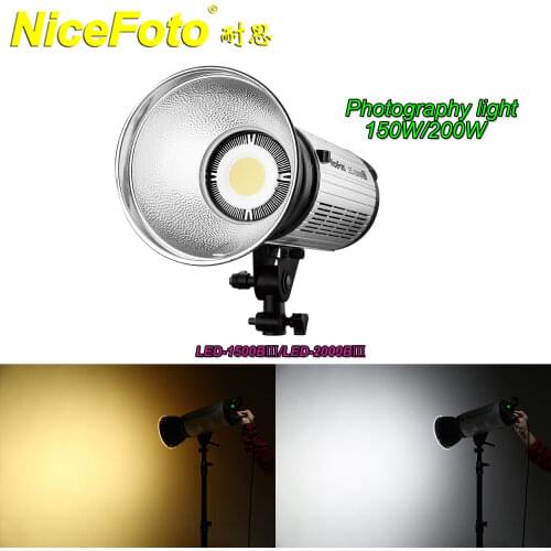NiceFoto Led Spot Light Ultra Bright 150w/200w 3200k/5600k Daylight Photography Studio Video Film Lighting Video Light