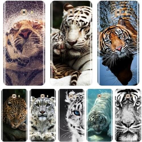 Tiger Leopard Panther Cool Animal Men Phone Case Silicone For Samsung Galaxy C5 C7 C8 Soft Back Cover For Samsung C9 C7 C5 Pro