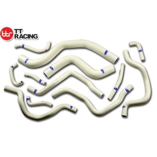 TT1404DWH - Mitsubishi LANCER EVO 7 8 CT9A Turbo 4G63 Silicone Radiator Hose Kit White