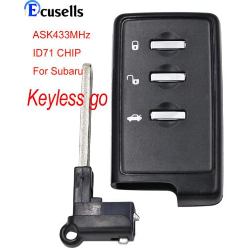 3B Keyless go Smart Key 433MHz ID71 271451-0780 DENSO 14ACA For Subaru Forester Impreza Legacy 2007-2014 P/N: 88835AG010