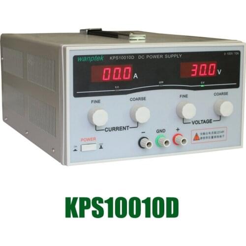 Wanptek KPS10010D High precision High Power Adjustable LED Dual Display Switching DC power supply 220V EU 100V/10A