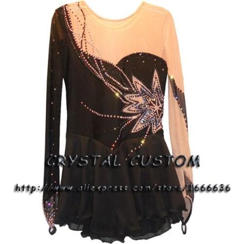 Custom Adult Figure Ice Skating Dresses With Spandex Graceful New Brand Figure Skating Dress For Competition DR2737