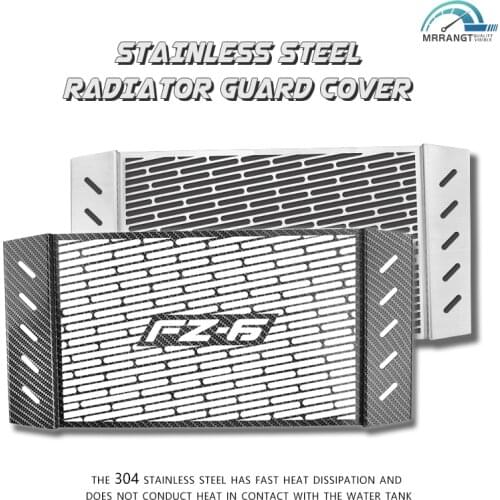 Motorcycle Radiator Guard Grille Protector Metal Cover Black for Yamaha FZ6 FZ 6 FAZER 2006 2007 2008 2009 2010 Models