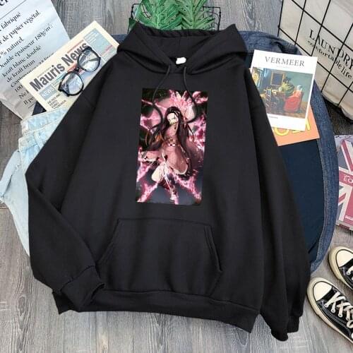 Women Hoodies Anime Demon Slayer Midouzi Printed Clothes Female Sweatshirt Japan Style Casual Hooded Hoodie Fashion Pullovers