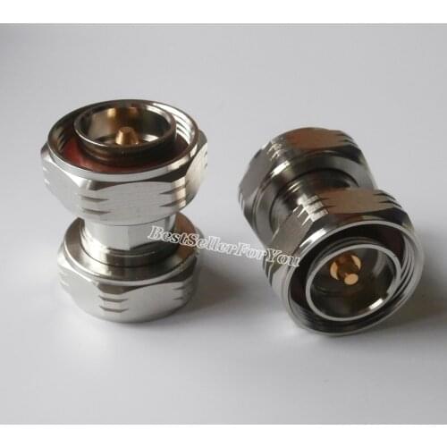 1Pcs L29 7/16 DIN Male Connector Plug To L29 Male Series Straight RF Coaxial Adapter Connector