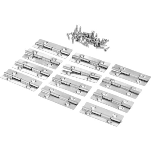 12Pcs Mini Cabinet Drawer Butt Hinge for Furniture Kitchen Window Door Small Hinge With Screws Furniture Fittings 15x35mm