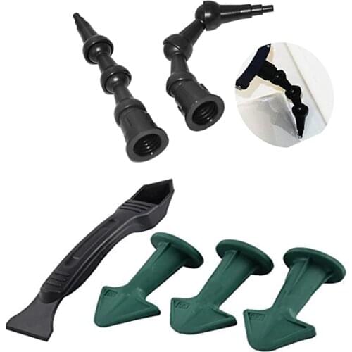 2pcs 360 Degree Rotating Sealant Nozzle and 1set Silicone Trowel and Sealant Scraper Easy for Caulking