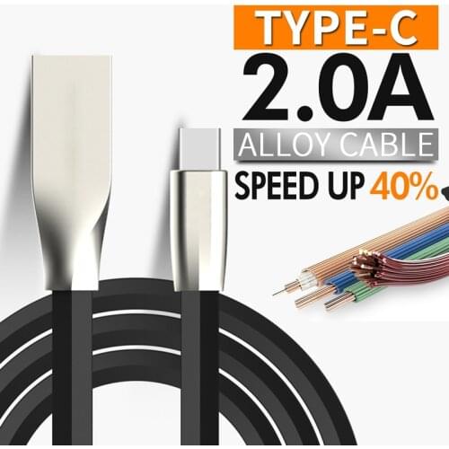 2A 1m/1.5m/2m USB Type C Cable Fast Charging Mobile Phone Android Charger Type-C Data Cord For Huawei P40 Mate 40 Xiaomi Redmi
