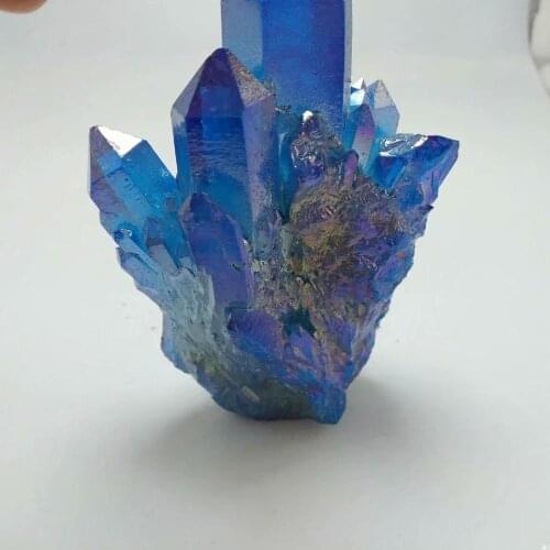 3 pcs 30-50g Aura Crystal Cluster Angel Aura Titanium Quartz Crystal Stunning Specimen Minerals Reiki Healing