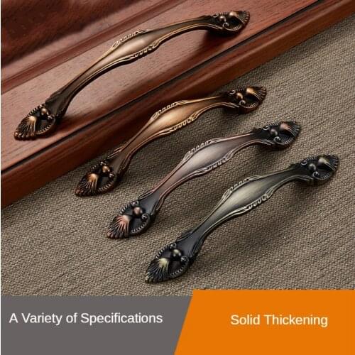 Antique Green Bronze Furniture Handle Antique Wardrobe Drawer Knob Zinc Alloy Cabinet Door Handle Home Decoration Hardware