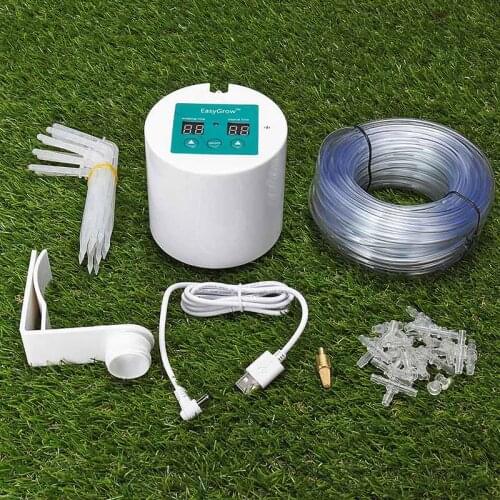 Automatic Watering Device Micro Drip Irrigation System Smart Timer Home Garden Self Watering Kit with 10M Hose Tube