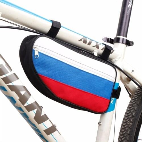 B-SOUL Waterproof Triangle Pouch Mountain Cycling Bicycle Front Tube Frame Bag Saddle Holder Stitching Russia Bike Bags