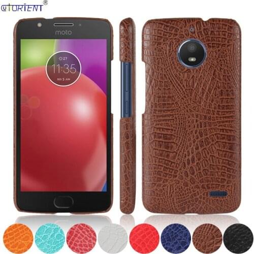 For Motorola MOTO E4 Plus Crocodile Skin Leather Bumper Case XT1770 XT1771 XT1772 Back Shell XT1773 XT1774 Hard PC Frame Cover