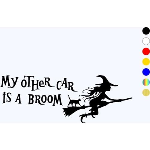 CK2354# My Other Car Is A Broom funny car sticker vinyl decal silver/black car auto stickers for car bumper window